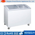 500/700L big capacity supermarket sale top open door deep type display deep chest freezer
